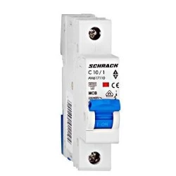 Αυτόματη ασφάλεια μονοπολική SCHRACK AMPARO 6ΚΑ 1Χ10Α ΑΜ617110 καμπύλη C