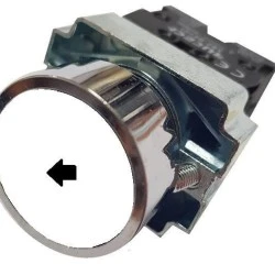 Μπουτόν Φ22 LAY5 - BA3341 3A 240V μεταλλικό λευκό με ένδειξη κατεύθυνσης Μπουτόν Φ22 LAY5 - BA3341 3A 240V μεταλλικό λευκό με ένδειξη κατεύθυνσης