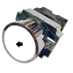 Μπουτόν Φ22 LAY5 - BA3341 3A 240V μεταλλικό λευκό με ένδειξη κατεύθυνσης