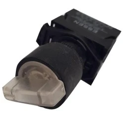 Διακόπτης περιστροφικός SDL16-EKL313 με LED εντολής 1-0-2 Φ22 φωτιζόμενος λευκός ESSEN