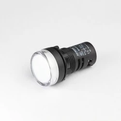 Ενδεικτική λυχνία με led πόρτας πίνακος 380V AC Φ22mm pure white IP65 τύπος AD22-22W Xindali