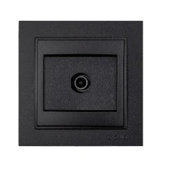 Πρίζα TV τερματική Mono Electric γραφίτης σειρά Despina Metallic