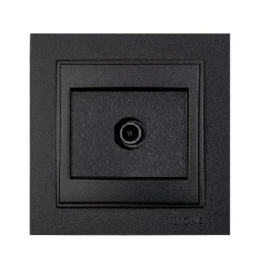 Πρίζα TV τερματική Mono Electric γραφίτης σειρά Despina Metallic