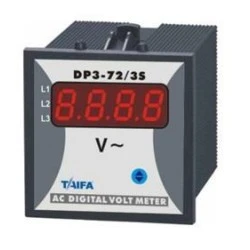Ψηφιακό όργανο πίνακος-βολτόμετρο 0-500VAC TAIFA DP3-72S με επιλογέα ένδειξης πολικών&φασικών τάσεων