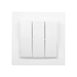 Διακόπτης τριπλός Mono Electric λευκό σειρά Despina