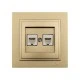 Πρίζα τηλεφώνου διπλή 2x(RJ11623JK) Mono Ecectric σειρά Despina Metallic τιτάνιο Πρίζα τηλεφώνου διπλή 2x(RJ11623JK) Mono Ecectric σειρά Despina Metallic τιτάνιο
