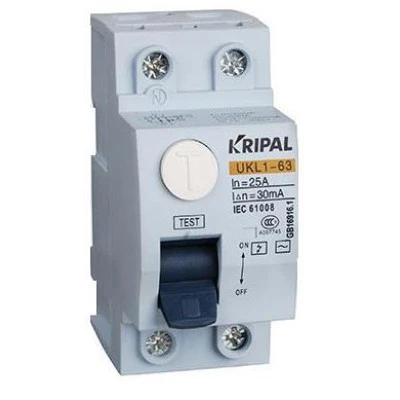 Ρελέ διαρροής ρεύματος KRIPAL UKL1-63 2x40 30mA Ρελέ διαρροής ρεύματος KRIPAL UKL1-63 2x40 30mA