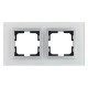 Πλαίσιο διπλό Mono Electric Style Glass λευκό οριζόντιας και κάθετης τοποθέτησης Πλαίσιο διπλό Mono Electric Style Glass λευκό οριζόντιας και κάθετης τοποθέτησης