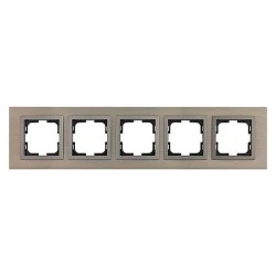 Πλαίσιο πενταπλό Mono Electric style aluminium οριζόντιας ή κάθετης τοποθέτησης μπρονζέ