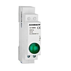 Ενδεικτική λυχνία ράγας μονή πράσινη SCHRACK TECHNIK ΑΖ106800