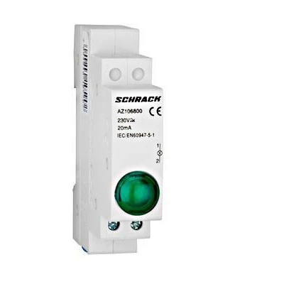 Ενδεικτική λυχνία ράγας μονή πράσινη SCHRACK TECHNIK ΑΖ106800