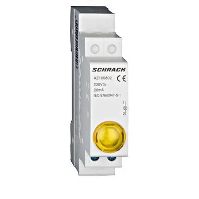Ενδεικτική λυχνία ράγας μονή κίτρινη SCHRACK TECHNIK ΑΖ106802