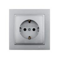 Πρίζα σούκο Mono Electric ασημί σειρά Despina Metallic