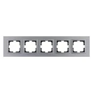 Πενταπλό πλαίσιο ασημί MONO ELECTRIC ALUMINIUM οριζόντιας ή κάθετης τοποθέτησης