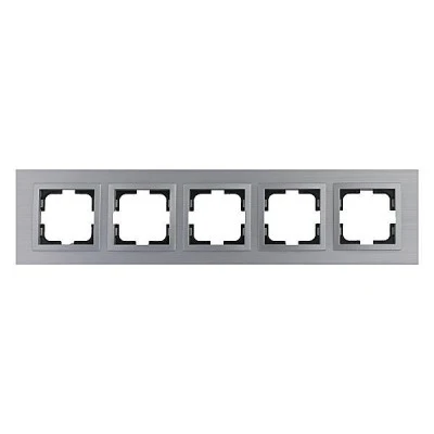Πενταπλό πλαίσιο ασημί MONO ELECTRIC ALUMINIUM οριζόντιας ή κάθετης τοποθέτησης