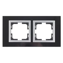 Πλαίσιο διπλό μαύρο Mono Electric style glass οριζόντιας και κάθετης τοποθέτησης