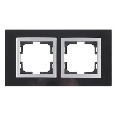 Πλαίσιο διπλό μαύρο Mono Electric style glass οριζόντιας και κάθετης τοποθέτησης Πλαίσιο διπλό μαύρο Mono Electric style glass οριζόντιας και κάθετης τοποθέτησης
