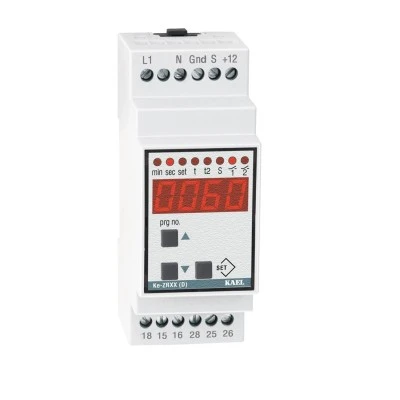 Xρονικό (timer) ράγας KAEL Κe-ΖRΧΧ (D) πολυχρονικό 24V AC-DC 230V 2 ρελέ 19 λειτουργίες
