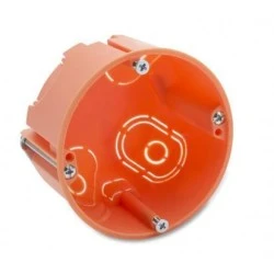 Κυτίο διακοπτού γυψοσανίδας Φ65mmΧ45mm τύπου HWD65 πορτοκαλί αυτοσβενόμενο