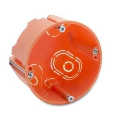 Κυτίο διακοπτού γυψοσανίδας Φ65mmΧ45mm τύπου HWD65 πορτοκαλί αυτοσβενόμενο