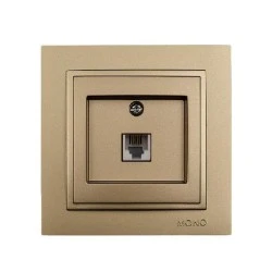 Πρίζα τηλεφώνου RJ11623JK Mono Electric σειρά Despina Metallic τιτάνιο