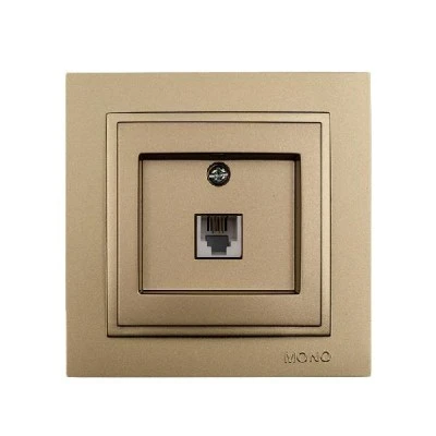 Πρίζα τηλεφώνου RJ11623JK Mono Electric σειρά Despina Metallic τιτάνιο Πρίζα τηλεφώνου RJ11623JK Mono Electric σειρά Despina Metallic τιτάνιο