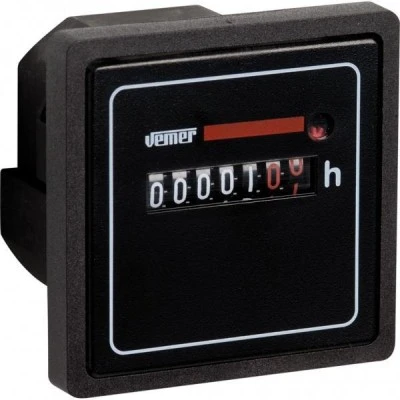 Ωρομετρητής πόρτας πίνακα VEMER HMS-110 110VAC ανάλυση 1/100h 55x55mm Ωρομετρητής πόρτας πίνακα VEMER HMS-110 110VAC ανάλυση 1/100h 55x55mm