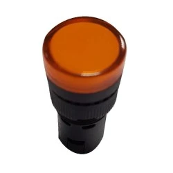Ενδεικτική λυχνία led AD22-16PO πόρτας πίνακος 24VAC/DC Φ16mm κίτρινη Xindali