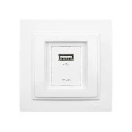 Πρίζα USB φορτίου 2,4A λευκή Mono Electric σειρά Despina