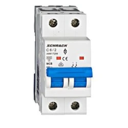 Αυτόματη διπολική ασφάλεια SCHRACK AM617206 2x6A 6KA καμπύλη C