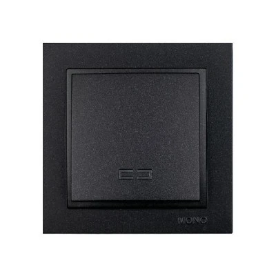 Διακόπτης απλός φωτιζόμενος Mono Electric σειρά Despina Metallic γραφίτης