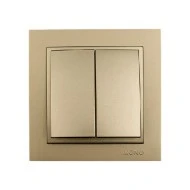 Διακόπτης διπλός αλέ-ρετούρ A/R τιτάνιο Mono Electric despina metallic