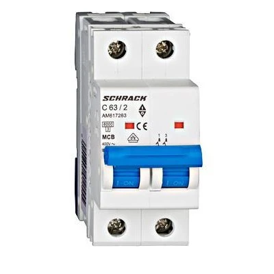 Αυτόματη ασφάλεια διπολική SCHRACK AM617263 2x63A 6KA καμπύλη C