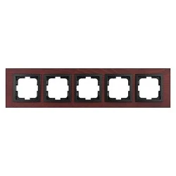 Πλαίσιο πενταπλό Mono Electric style wood κερασιά οριζόντιας και κάθετης τοποθέτησης