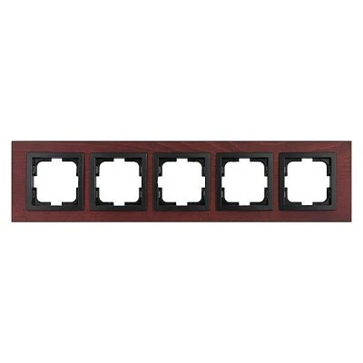 Πλαίσιο πενταπλό Mono Electric style wood κερασιά οριζόντιας και κάθετης τοποθέτησης Πλαίσιο πενταπλό Mono Electric style wood κερασιά οριζόντιας και κάθετης τοποθέτησης