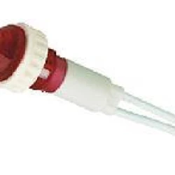 Ενδεικτική λυχνία νέον PR012R πόρτας πίνακος 230V Φ10mm κόκκινη με ροζέτα Φ12 & καλώδιο Xindali