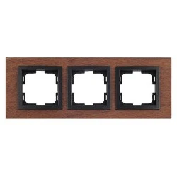 Πλαίσιο τριπλό οριζόντιας και κάθετης Mono Electric style wood καρυδιά