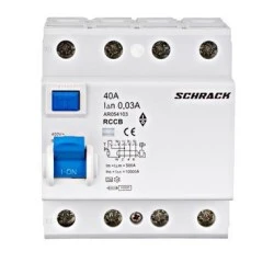 Ρελέ διαρροής SCHRACK AMPARO 30mA 4x40Α τύπος A AR054103
