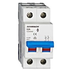 Γενικός ραγοδιακόπτης SCHRACK AMPARO 2x32A AZ200242 διπολικός