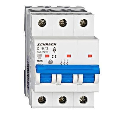 Αυτόματη ασφάλεια τριπολική SCHRACK AM617316 3x16A 6KA καμπύλη C