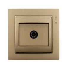 Πρίζα TV τερματική Mono Electric Despina Metallic τιτάνιο
