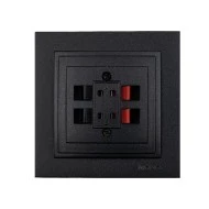 Πρίζα ηχείων Mono Electric γραφίτης σειρά Despina Metallic