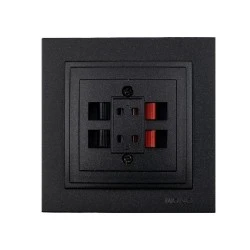 Πρίζα ηχείων Mono Electric γραφίτης σειρά Despina Metallic