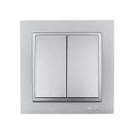 Διακόπτης κομμυτατέρ Mono Electric ασημί σειρά Despina Metallic