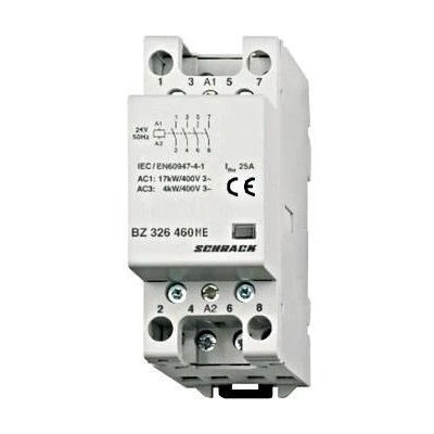 Ρελέ ισχύος ράγας Schrack BZ326460ME 25A 4NO 24VAC 2M διπολικό