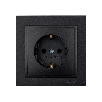 Πρίζα σούκο Mono Electric σειρά Despina Metallic γραφίτης