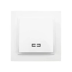 Διακόπτης απλός φωτιζόμενος Mono Electric λευκό σειρά Despina
