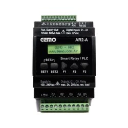 Προγραμματιζόμενος ελεγκτής GEMO PLC AR2-A-24VDC-8D 12 είσοδοι & 8 έξοδοι 68 x 86 x 56