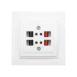 Πρίζα ηχείων Mono Electric λευκή σειρά Despina