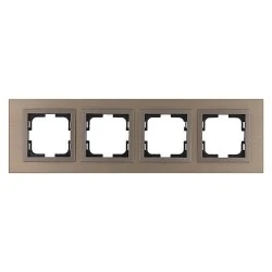 Πλαίσιο τετραπλό μπρονζέ Mono Electric Style Aluminium οριζόντιας και κάθετης τοποθέτησης